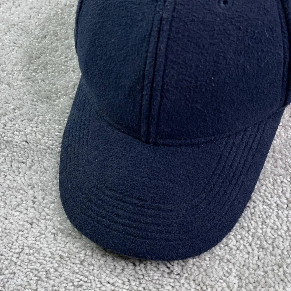 Brooks Brothers Hat Mens XL Fitted Navy Blue Wool Fleece Baseball Cap Preppy